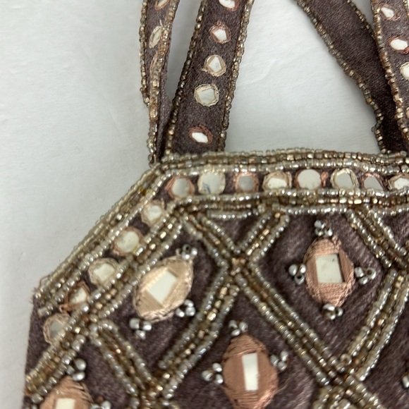 VNTG Marion Godart Mirrored Beaded Small Handbag - Picture 6 of 6